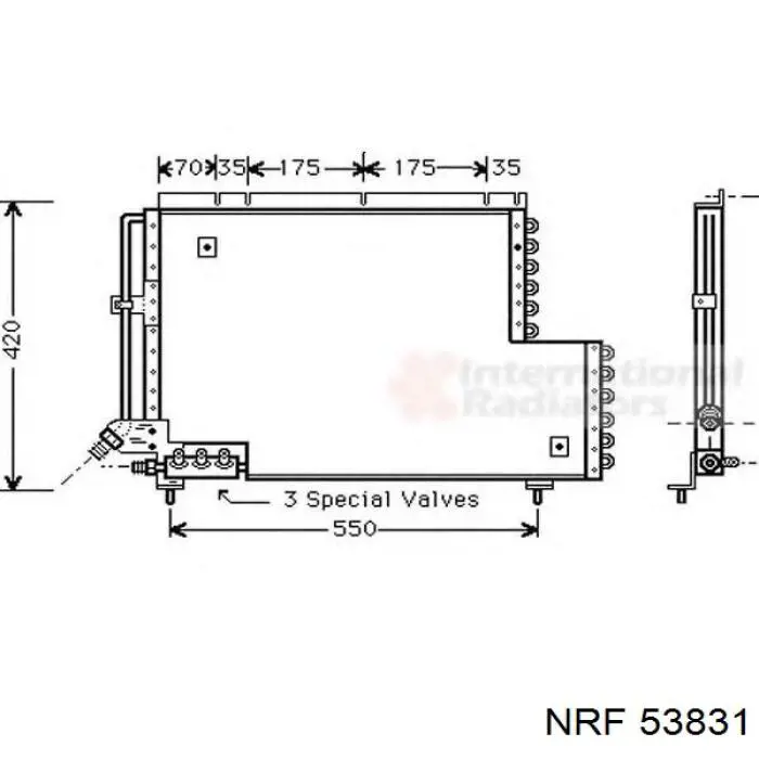 Купить 53831 NRF Радиатор водяной