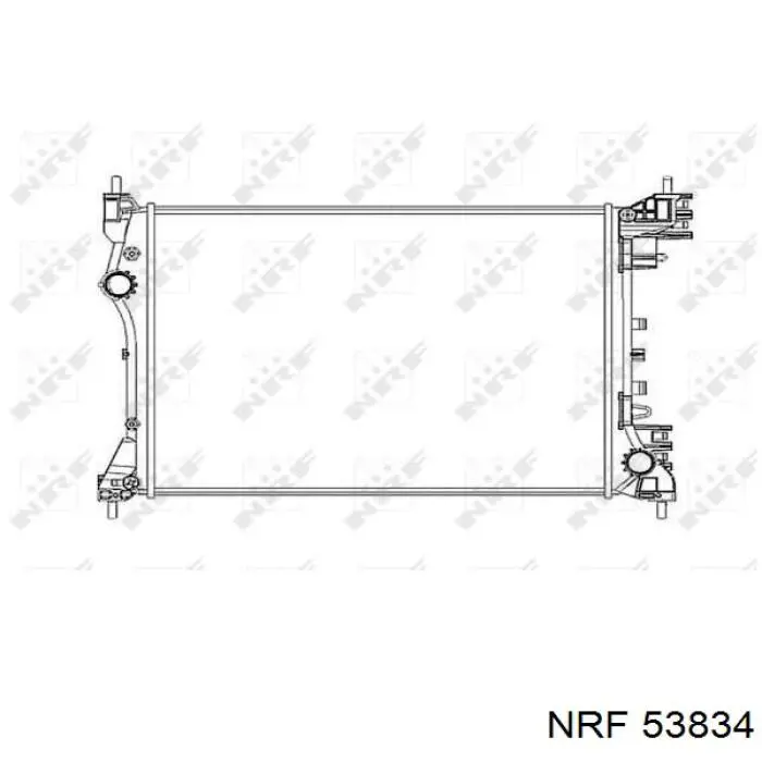 Radiador refrigeración del motor 53834 NRF