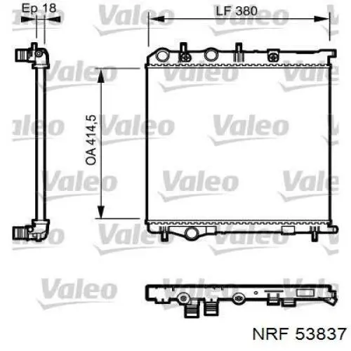 Купить 53837 NRF Радиатор водяной
