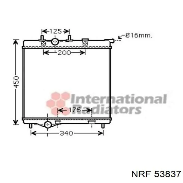 Радиатор 53837 NRF
