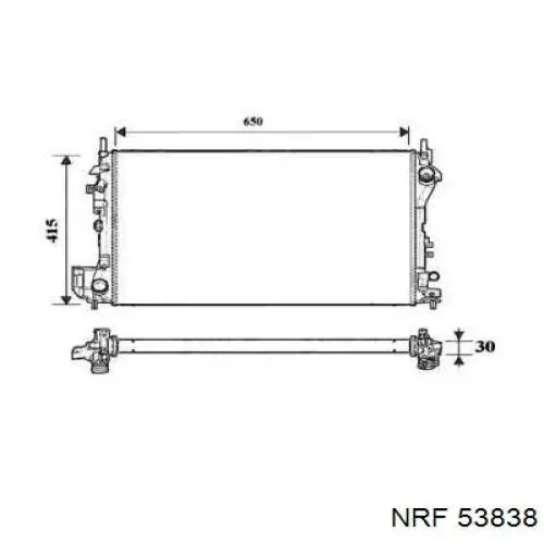 Радиатор 53838 NRF