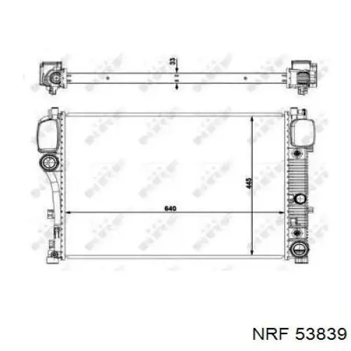 Радиатор 53839 NRF