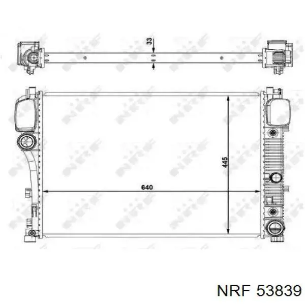 Радиатор 53839 NRF