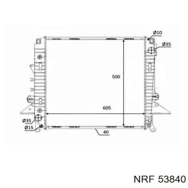 Купить 53840 NRF Радиатор водяной