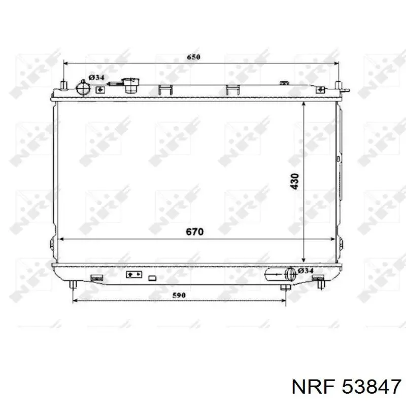 Радиатор 53847 NRF