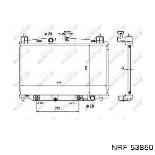 Купить 53850 NRF Радиатор водяной