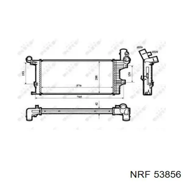 Радиатор охлаждения двигателя дополнительный NRF 53856