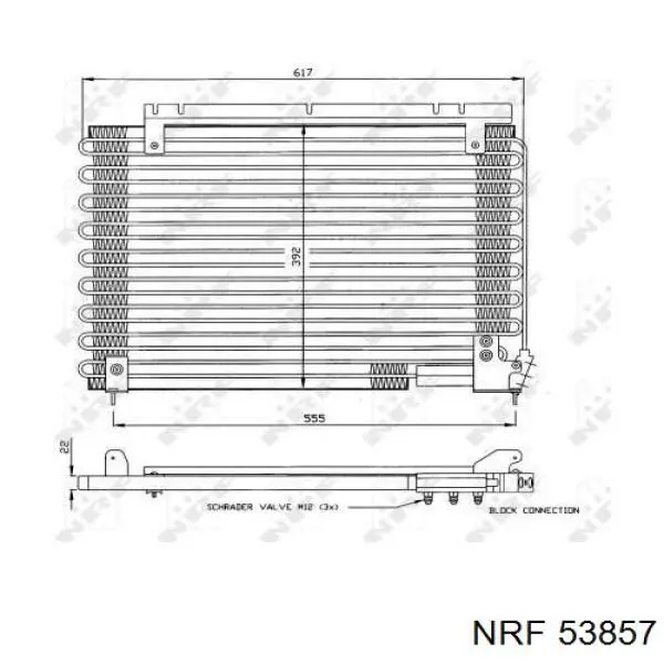 Radiador refrigeración del motor 53857 NRF