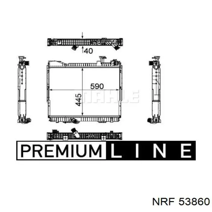 Радиатор охлаждения двигателя NRF 53860 цена, от 192.95 USD