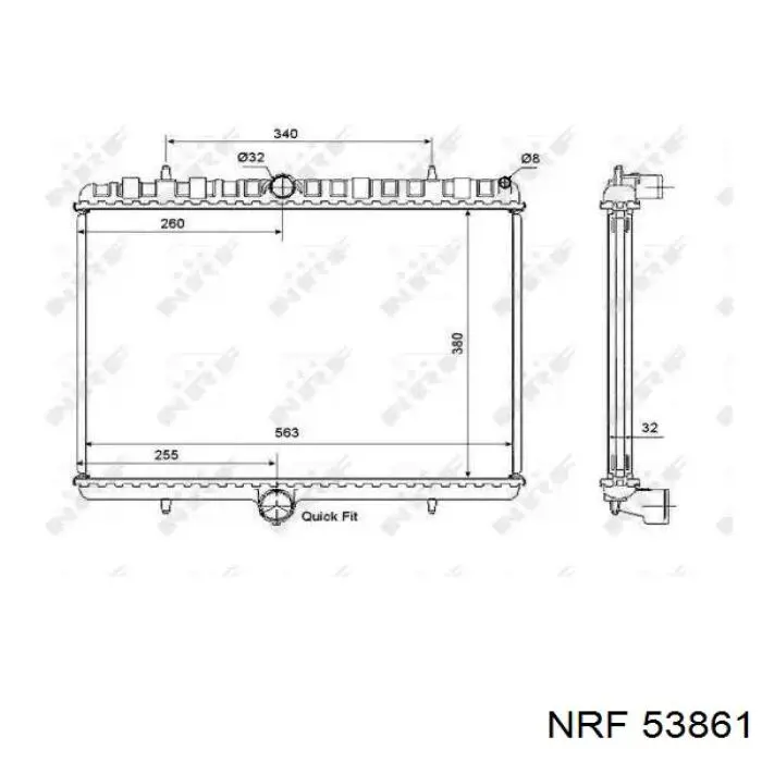 Радиатор 53861 NRF