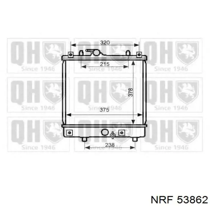 Купить 53825A NRF Радиатор водяной