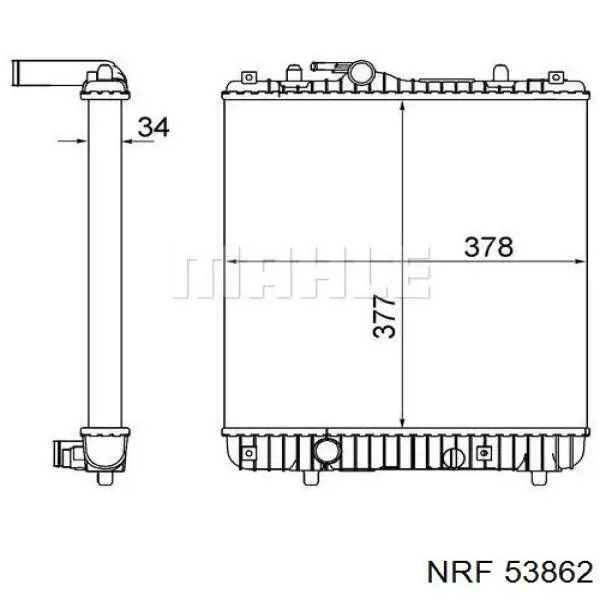 53825A NRF Радиатор основной