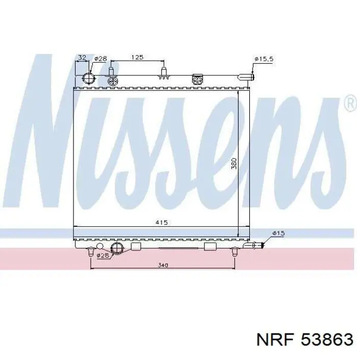 Купить 53863 NRF Радиатор водяной