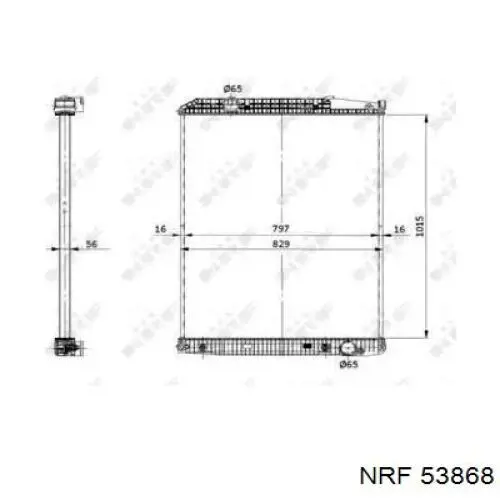 Радиатор 53868 NRF