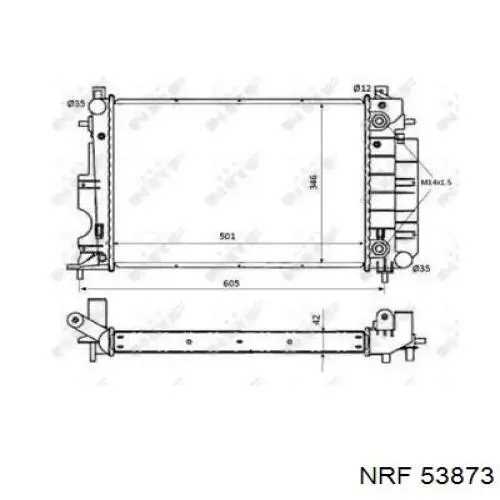 Радиатор охлаждения NRF 53873