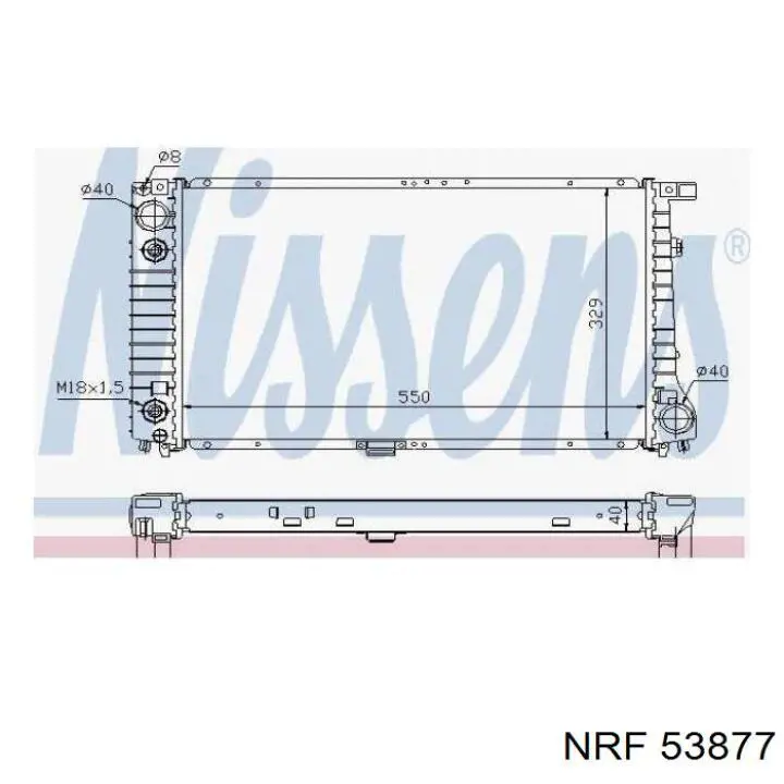 Радиатор 53877 NRF