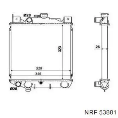 Radiador refrigeración del motor 53881 NRF