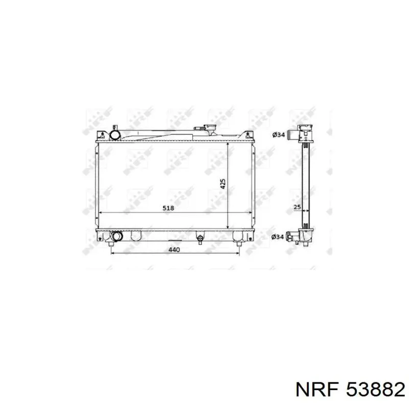 Купить 53882 NRF Радиатор водяной