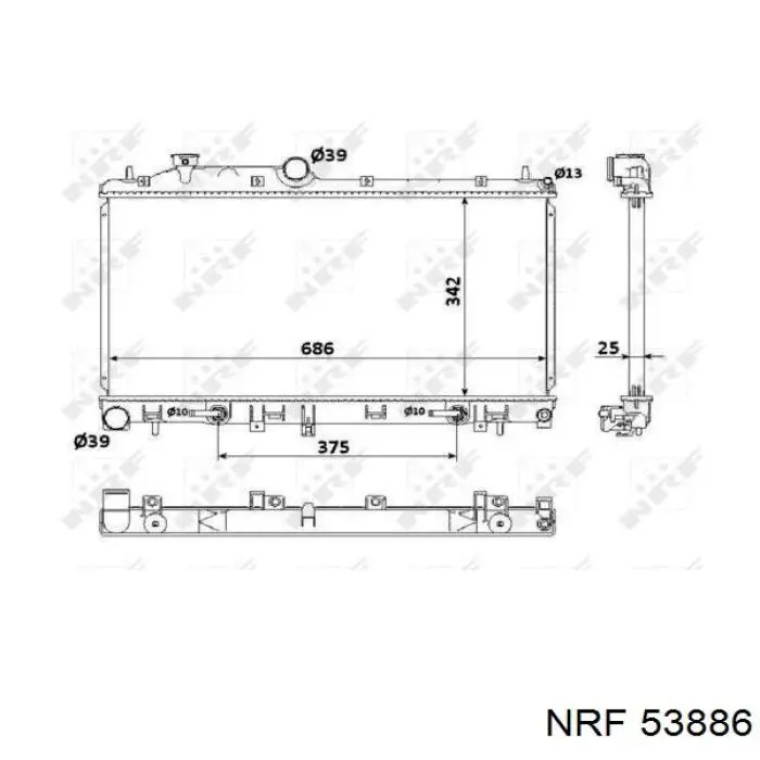 53886 NRF Радиатор основной