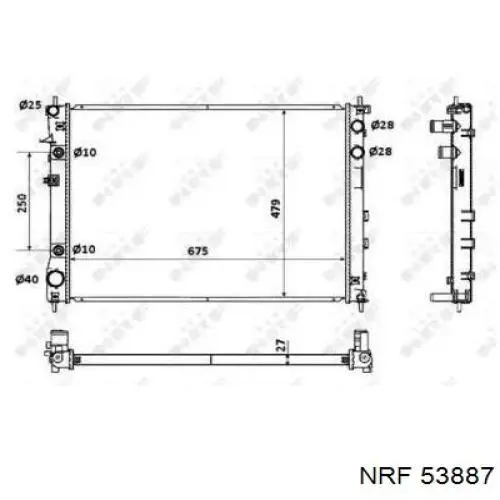 Купить 53887 NRF Радиатор водяной