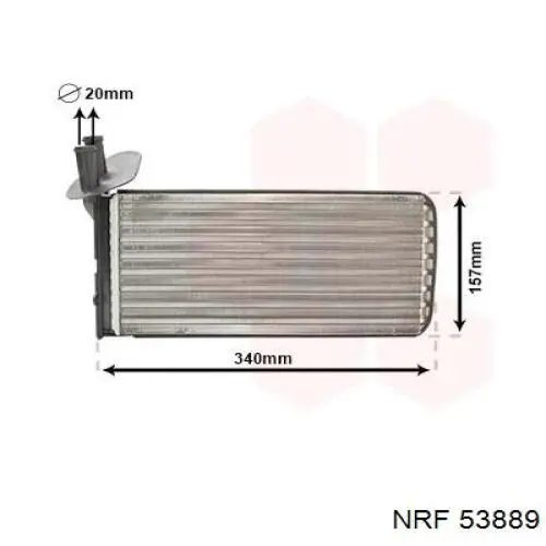 Радиатор печки (отопителя) NRF 53889 цена, от 19.18 USD