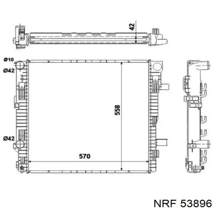 Радиатор 53896 NRF