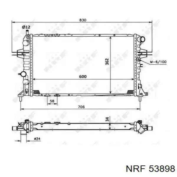 53898 NRF радиатор