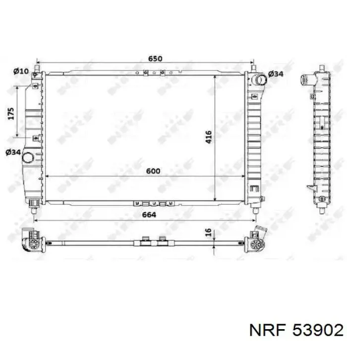 Радиатор 53902 NRF