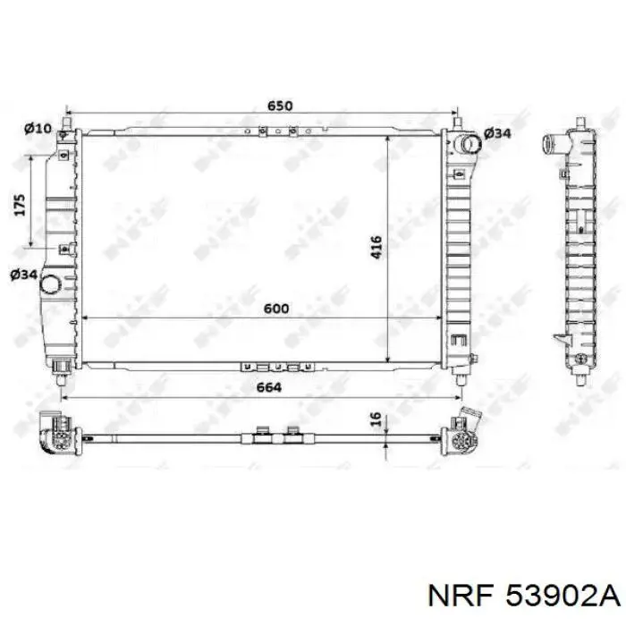 Радиатор 53902A NRF