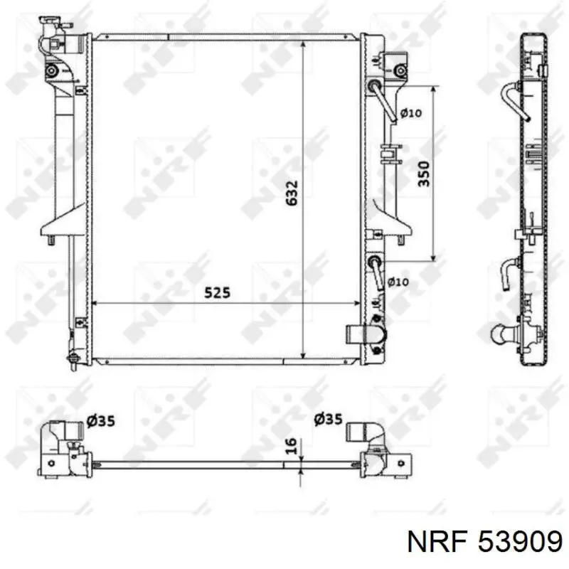 Радиатор 53909 NRF