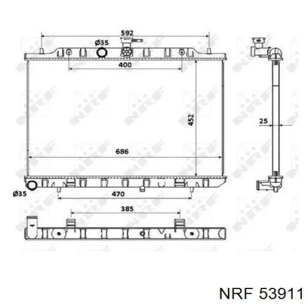 Радиатор 53911 NRF