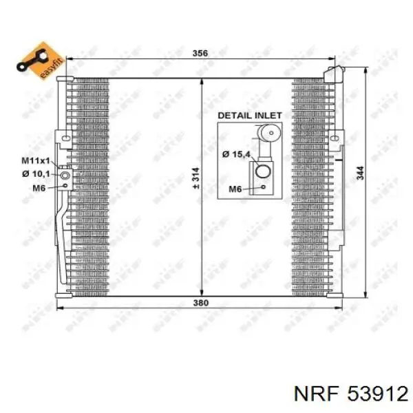 Радиатор охлаждения двигателя NRF 53912 цена, от 132.53 USD