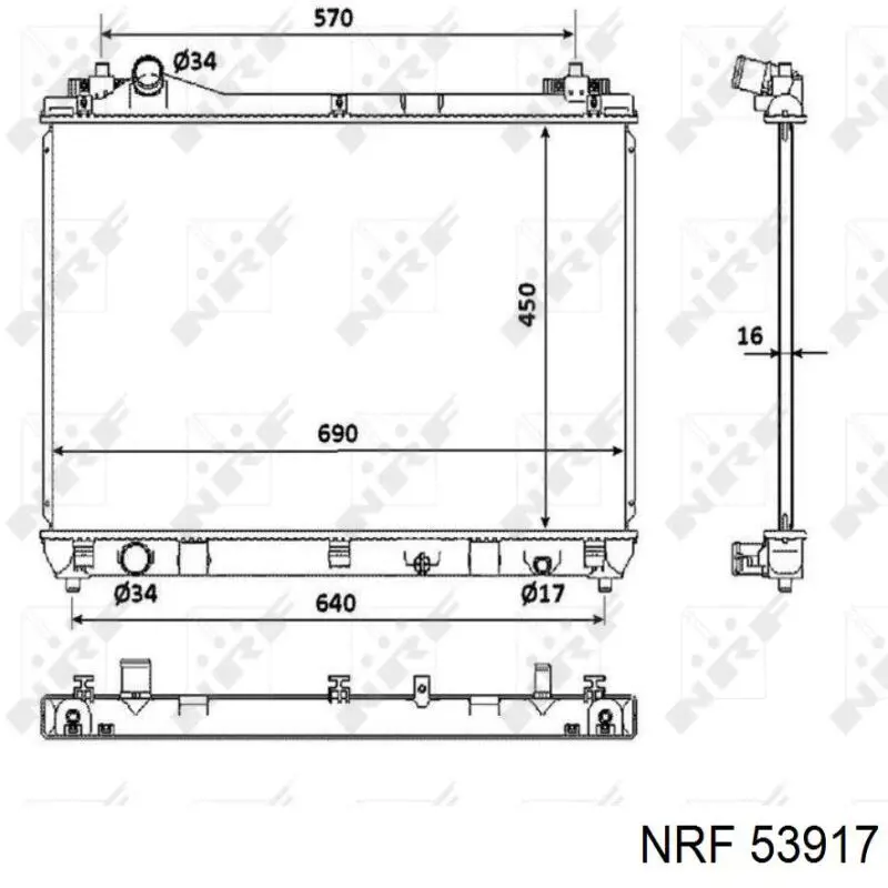 Радиатор охлаждения NRF 53917