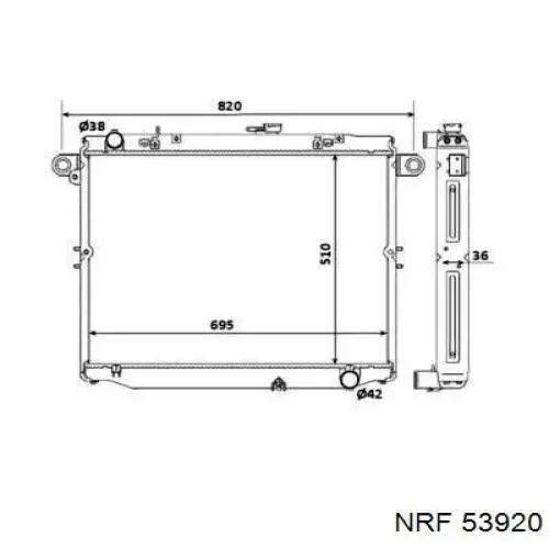 Радиатор 53920 NRF