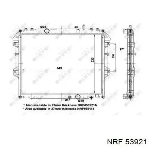 164000L120 Market (OEM) радиатор охлаждения двигателя