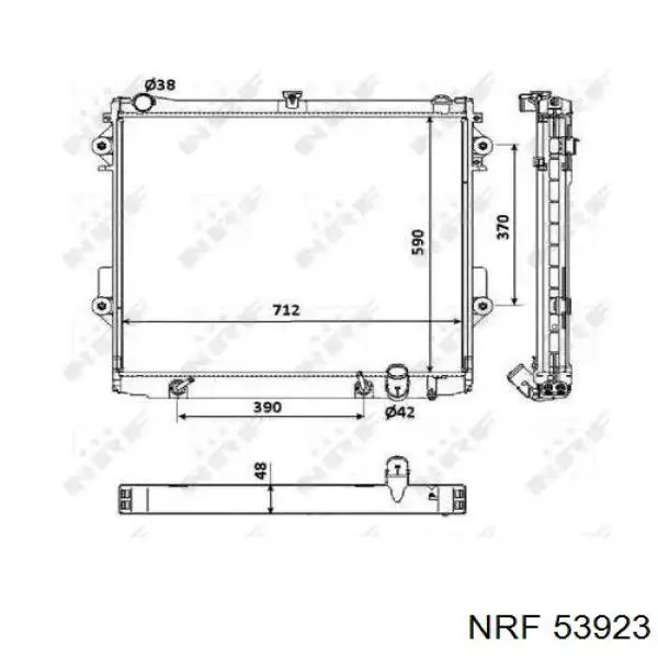 Радиатор 53923 NRF