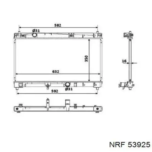 Радиатор 53925 NRF