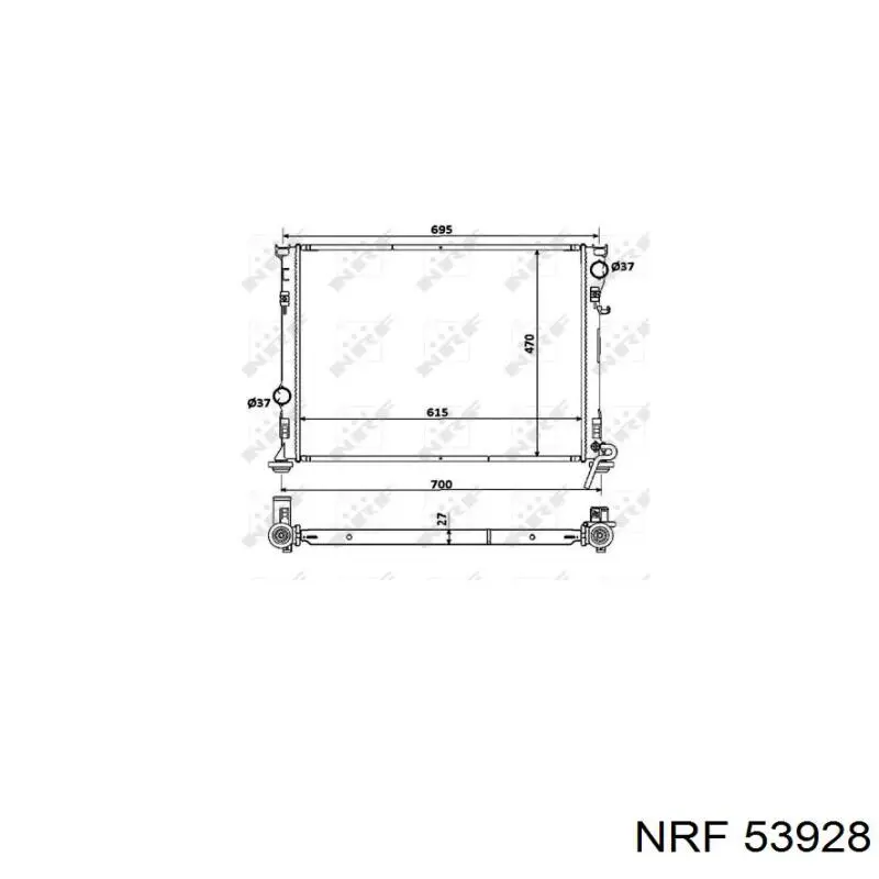 Радиатор охлаждения NRF 53928