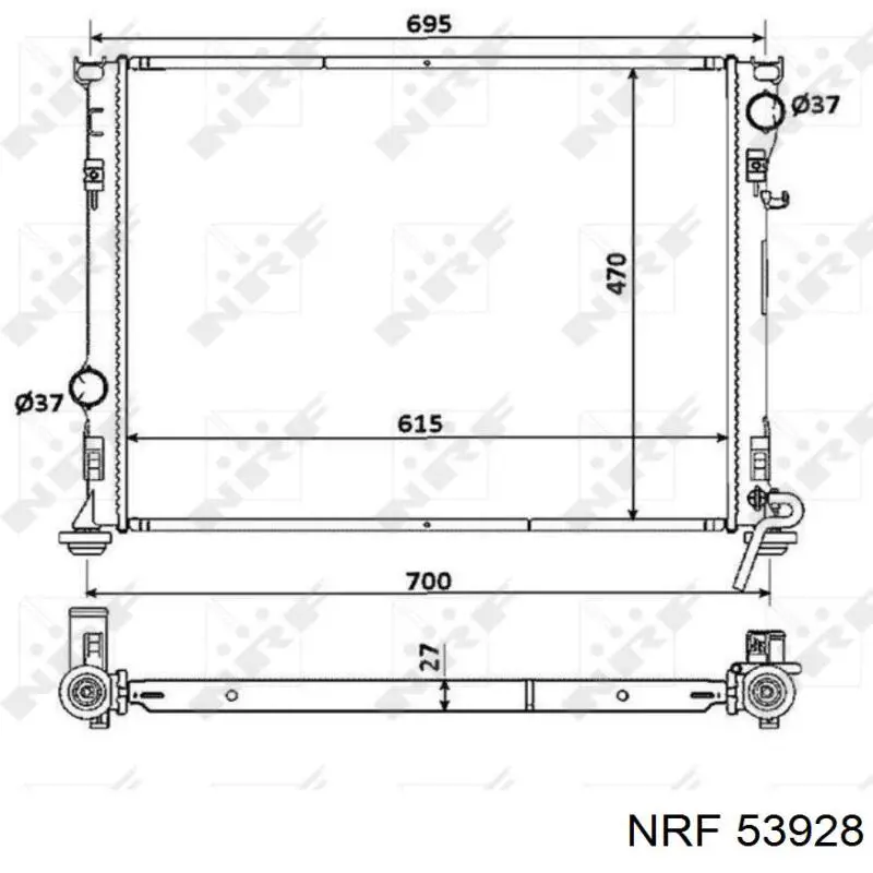 Радиатор 53928 NRF
