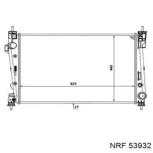 Радиатор 53932 NRF