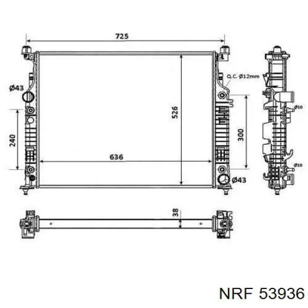 Купить 53936 NRF Радиатор водяной