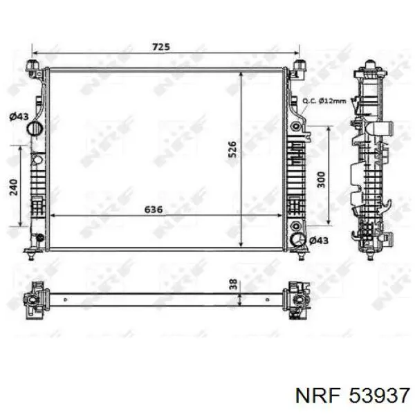 Купить 53937 NRF Радиатор водяной