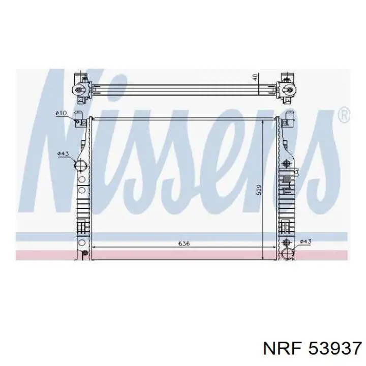 Радиатор охлаждения двигателя NRF 53937 цена, от 179.27 USD
