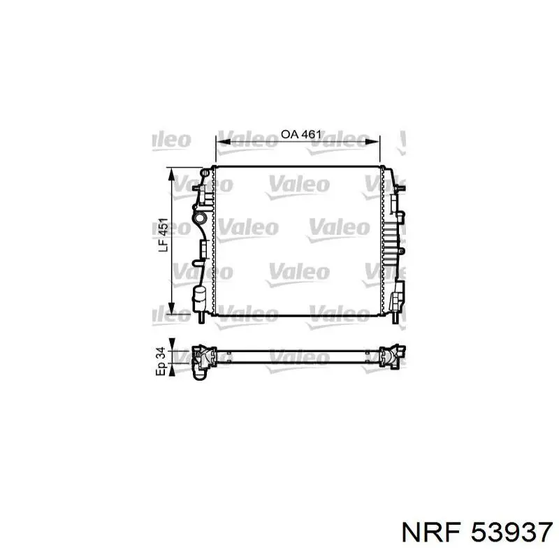 Радиатор 53937 NRF