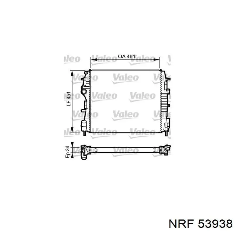 Купить 53938 NRF Радиатор водяной