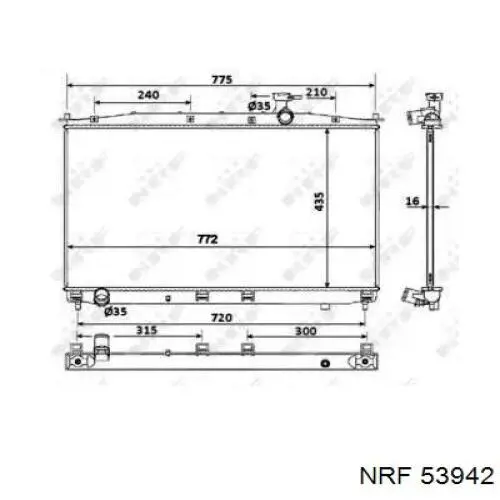 Радиатор 53942 NRF