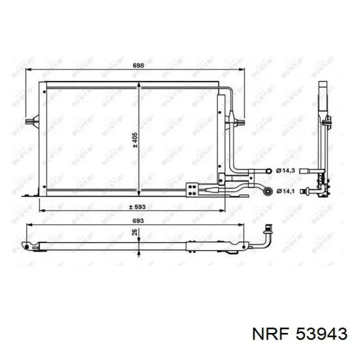 53943 NRF Радиатор основной