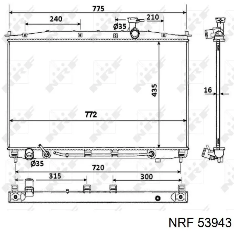 Радиатор охлаждения NRF 53943