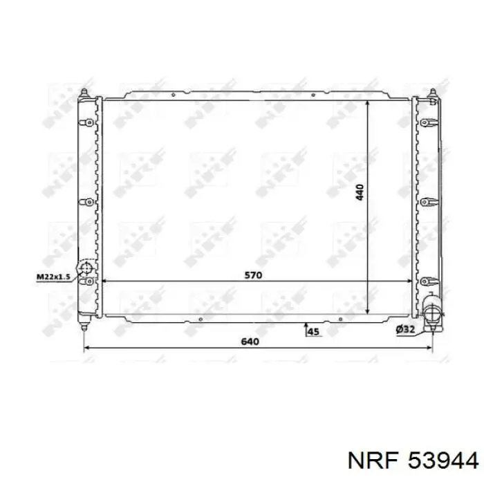 Радиатор 53944 NRF