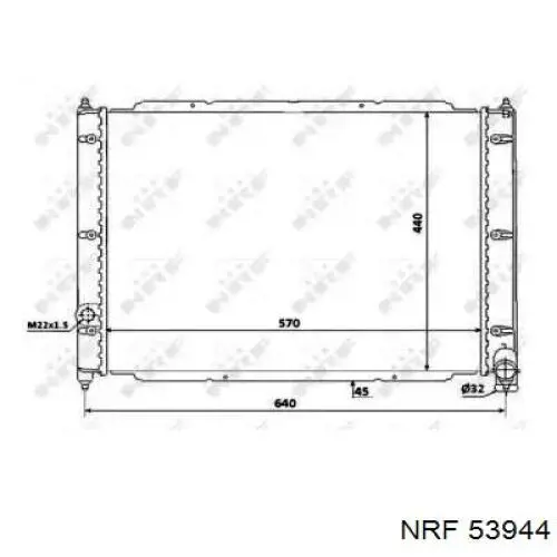 Радиатор охлаждения двигателя NRF 53944 цена, от 119.14 USD